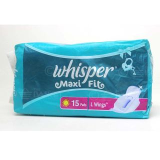 WHISPER SANITARY NAPKIN MAXI FIT L 15 PADS