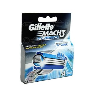 GILLETTE BLADE MACH 3 TURBO 4 CARTRIDGES