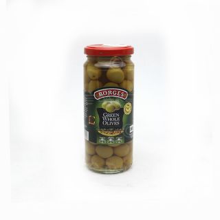 BORGES PICKLE GREEN WHOLE OLIVES 330 GM