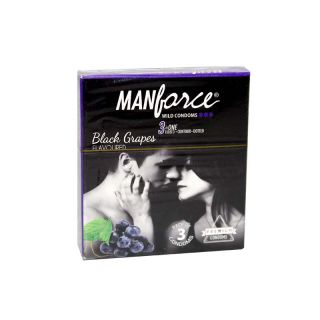 CONDOM MANFORCE BLACK GRAPES FLV. 3 CONDOM