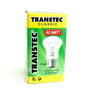 TRANSTEC BULB 40 WATT CLEAR PIN