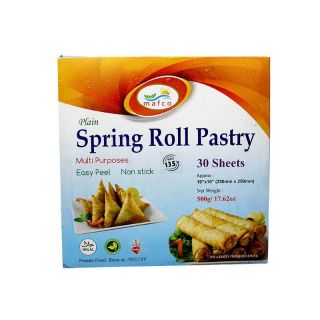 MAFCO PASTRY SHEET PLAIN SPRING ROLL 30 SHEETS 500 GM