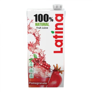 FRUIT JUICE LATINA POMEGRANATE 1 LTR