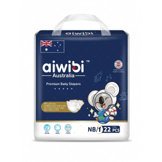 BABY DIAPER AIWIBI PREMIUM NB/1 22 PCS 5 KG