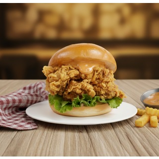 CHICKEN BURGER THE BASKET CRISPY 1 PCS