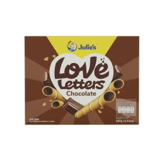 WAFER JULIES LOVE LETTERS CHOCOLATE CREAM 100 GM