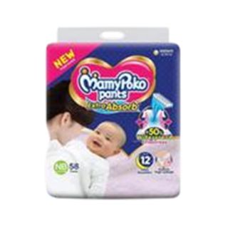 BABY DIAPER MAMYPOKO NB-1 UPTO 5 KG 58 PANTS