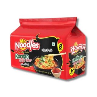 NOODLES MR. NOODLES KOREAN SUPER SPICY 8 PCK